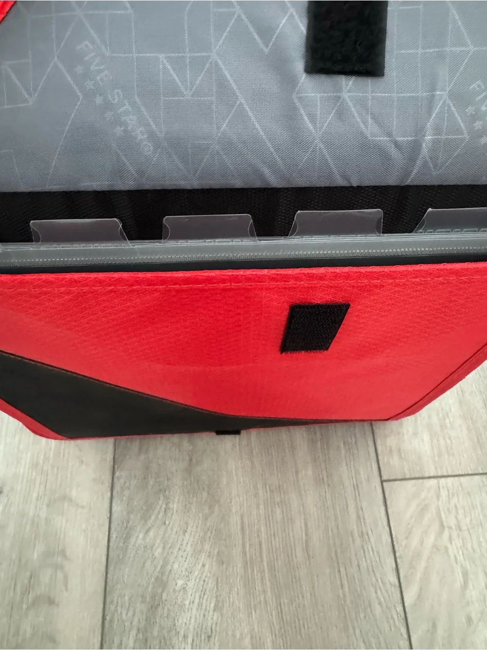 Five Star Red & Black Two Inch Zipper Binder With Handle